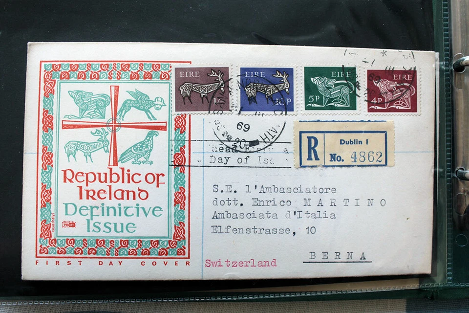 FDC EIRE IRELAND FOR EMBASSY ITALY BERNA 1969 (F122168) - Image 2 of 4