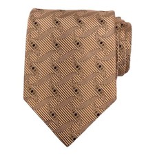 FERRELL REED Mens Classic Tie 4.0 English Silk Jacquard Beige Designer Necktie