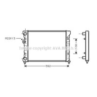 Prasco KüHler WasserküHler MotorküHler Aluminium FüR VW Golf III 1H1 Vento 1H2