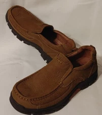  Loafers Slip On Casual Shoes Well Made Men’s Camel Crown Brown LeatherSz 11 New