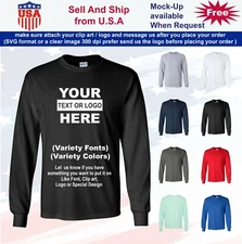 Personalized Customs Long Sleeve T-Shirt Text / Logo
