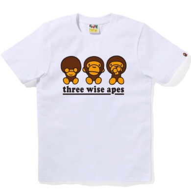 A BATHNIG APE Ladies' THREE WISE MILO TEE 2K70210007 | eBay