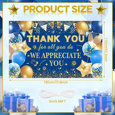 Dankes-Banner „We Appreciate You“ – 180 X 110 Cm, Für Mitarbeiter & Mehr
