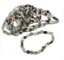 LODOLITH CLORITQUARZ  NATÜRLICH ARMBAND NUGGET CA. 6-8 MM / CA. 19 CM