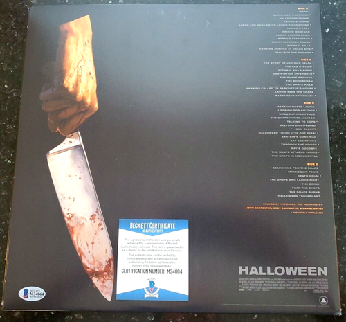 HALLOWEEN AUTOGRAPHED LP RECORD SOUNTRACK SIGNED JAMES JUDE COURTNEY BECKETT - Picture 4 of 7