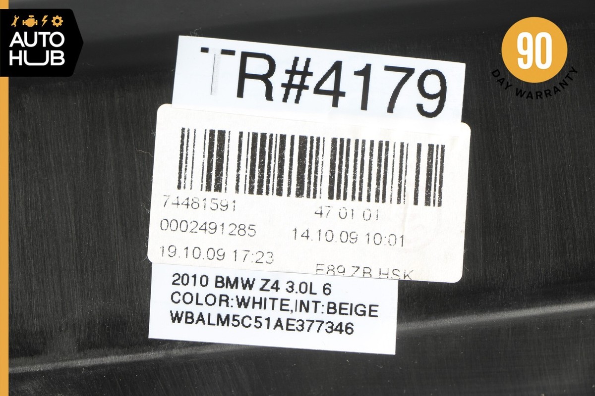 09-16 BMW Z4 E89 Dashboard Glove Box Compartment Beige
