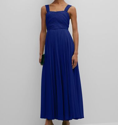 blue plisse maxi dress Cobalt boohoo Plisse Gold Trim Plunge Front Maxi Dress
