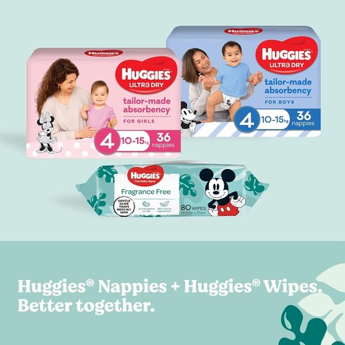 HUGGIES Baby Wipes Fragrance Free 640 Pack ( 8 X 80 Pack ) Packaging May Vary - Picture 9 of 9