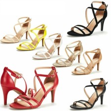 Women Stilettos Heel Sandals Ankle Strap Wedding Party Shoes Sandals