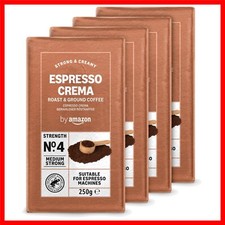 Full-Bodied Espresso Crema Ground Coffee - 250g Packs x 4 - Indulge Responsibly 24.99 per kilo