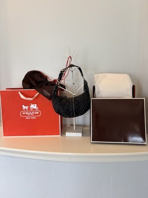 Coach *VINTAGE* Soho Sign. Hobo Set - incl. Purse, Dustbag, Box, Bag black/silv.