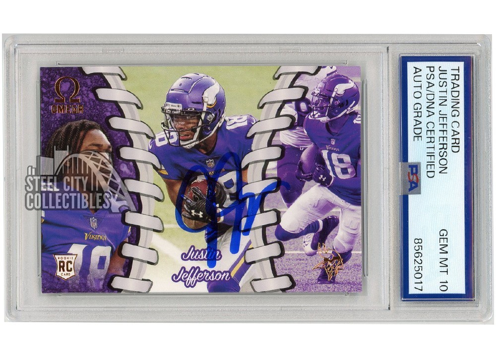 Justin Jefferson 2020 Chronicles Omega Autograph Rookie Card #O-14 PSA/DNA 10