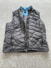 Lands End Women Black Quilted Full Zip Vest Size Large 14-16 Nylon/Polyester