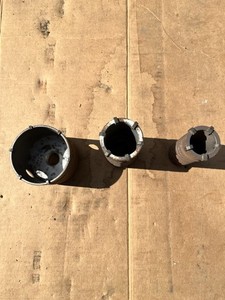 Lot of 3 Diamond Core Drill Bits Concrete Masonry Hole Saw 1.5” 3” 4
