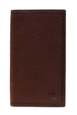 Ariat Men's Leather Wallet - Dark Copper Rodeo