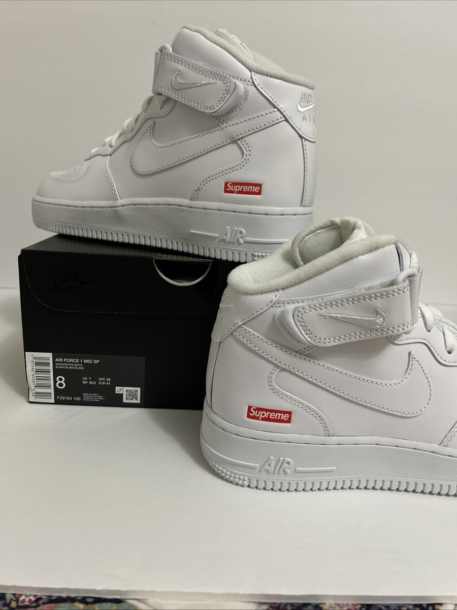 Nike Air Force 1 Mid SP サイズ8 supreme 2018 Nike Air Force 1 Mid '07 Supreme NBA White SS18 AQ8017