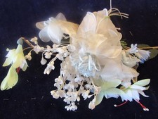 Vtg Millinery Flower Collection Ivory White Blue Green 1/4-2" H5413