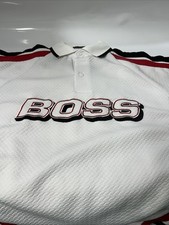 Vtg Men's White Boss by I. G. Design 100 Polyester Pullover Jersey L