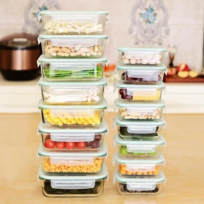 Glasbehälter Mit Deckel meal prep boxen glas -Transparente Erstklassig geeignet - Bild 1 von 4
