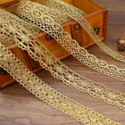 Gold Lace Trim Vintage Crochet Ribbon Craft Gold Lace for Sewing, Gift Package W