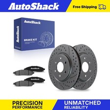 Front Drilled Slotted Brake Rotors Ceramic Pads for Nissan Frontier Xterra