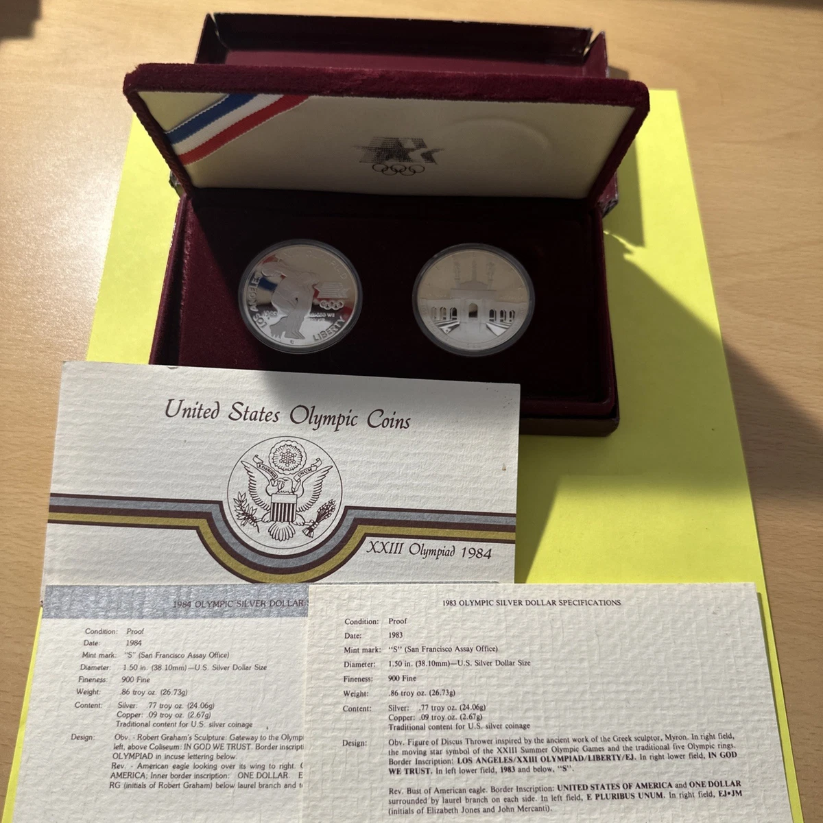Uncirculated $1 1983 US Modern Silver/Clad Commemorative Coins