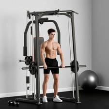 3-in-1 Multigym Smith Machine, Power Cage for Home Gym, Weight Lifting