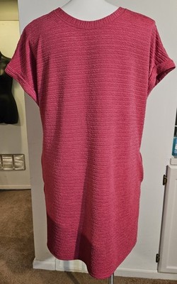 Evaless Pink Crinkle Dress - 2 Hidden Pockets - Sz 2XL