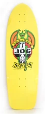 Old School Skateboard Deck OG Red Dog 70'S Classic Yellow 9" X 30"