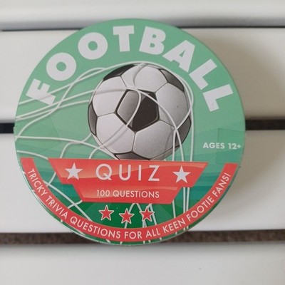 Football Quiz 100 Questions Footy Card Game Men Boys Fan 