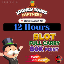 MONOPOLY GO Partners Event - On August 7th - 12hours Full Carry 80k Points