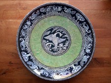 Newhall Hanley Boumier Ware lustre wall plaque or charger by Lucien Boullemier