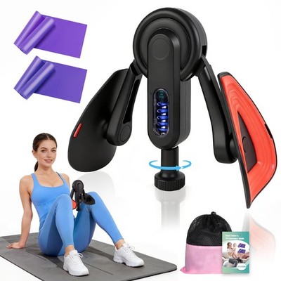 Inner Thigh Exerciser for , 15-80 LB Adjustable Resistance Thigh Trainer with...