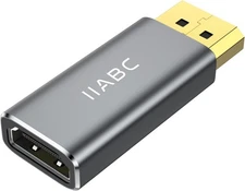 DisplayPort to HDMI 4K Adapter Female DP-HDMI Converter 24K Gold Grey Plug Play 