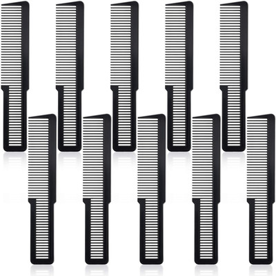 10 peines de corte de cabello dientes finos para barberia salon y hogar negro
