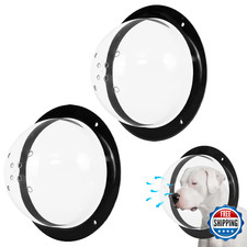 CAWUWE 2 Pack Dog Fence Window with Air Holes Clear Pet Bubble View Dome Door Pe