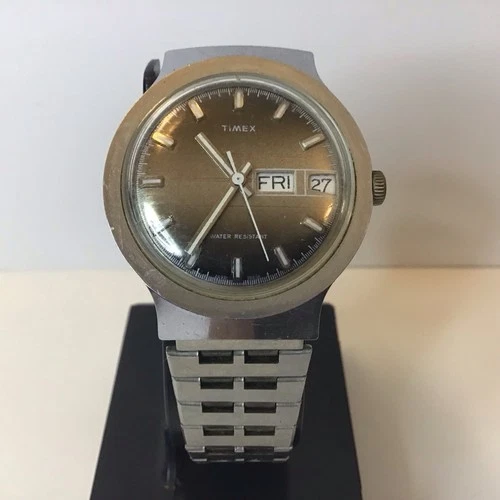 Vintage 1978 Timex Marlin Day Date 26951 10678 Watch - For Parts or Repair