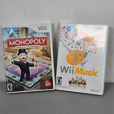 Complete Monopoly & Wii Music Video Games For Nintendo Wii W/ Cases & ManualS