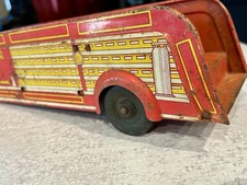 ORIGINAL HOOK  LADDER FIRE TRUCK 1 1950s Tin Toy Trailer Only 