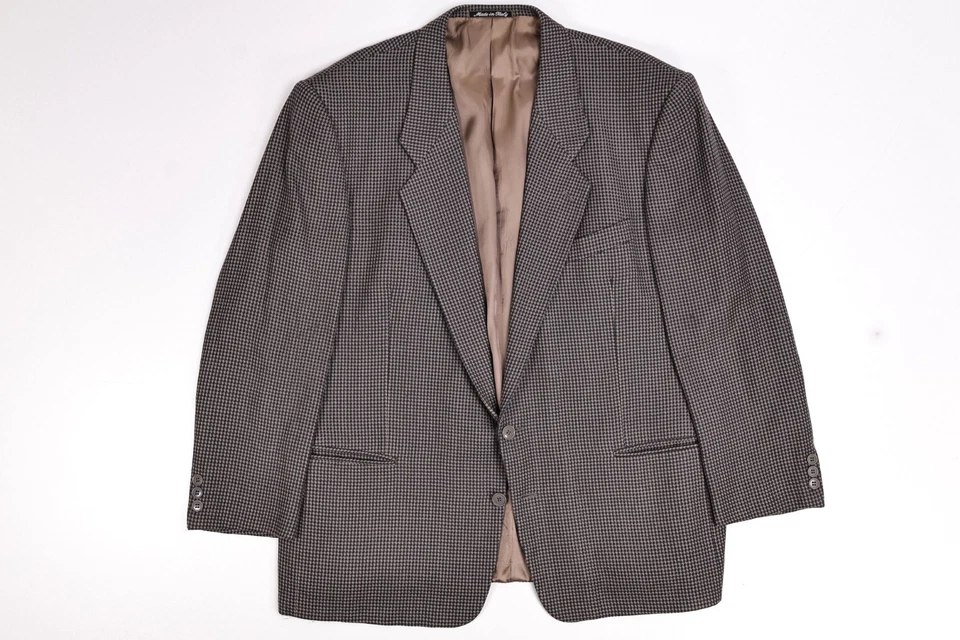Vintage Mani Giorgio Armani Tweed Wool/Silk Blazer Jacket 44 R (47" Chest) - Image 2 of 4
