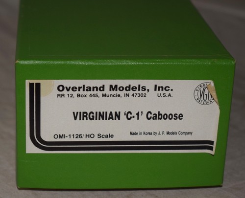 Overland Models Brass Virginian C-1 Caboose Original Box - HO Gauge