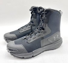 Under Armour Men's Black Charged Valsetz Side Zip Tactical Boots Size 8.5