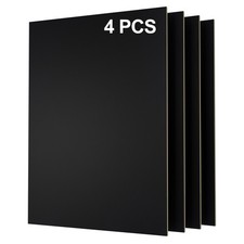 4pcs Solid Black Basswood Plywood 3mm A4 Pre-coated Sheets for CNC Laser Cutting