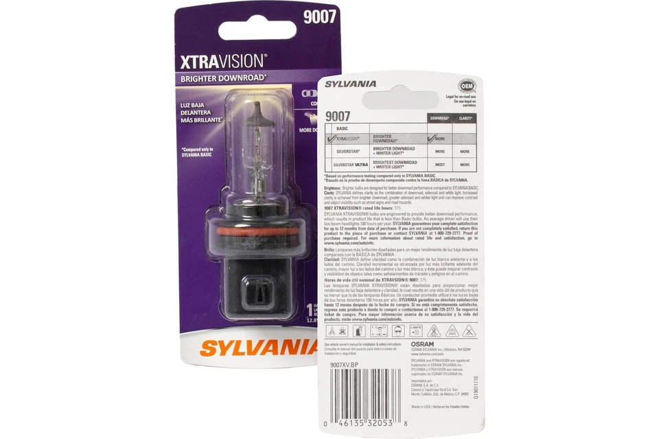 Faro Sylvania Xtra Vision 9007 para Chevrolet Lexus modelo 9007XV.BP 1987-22 Foto 2 de 4