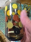 Set Of 4 Vtg Brown Yellow Polka Dot Drinking Glasses/ Tumblers/Highball Beverage — photo 6