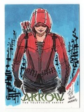 2017 Cryptozoic Arrow Season 4 Arsenal Sketch Card 1/1 by Artist David Namisato
