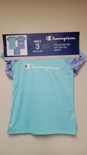 Champion Girl S 3 Piece Polyester Tee Cotton Tank  Short Set