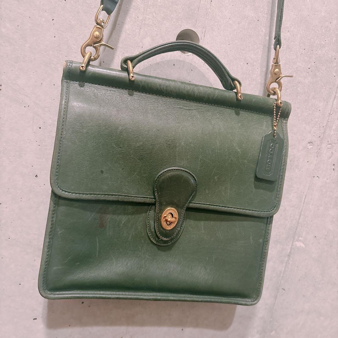 バッグ coach leather shoulder green vintage Coach Vintage Green Leather Shoulder Bag Rare Color 9085 | eBay