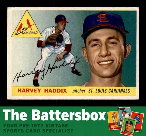 Harvey Haddix #43 1955 Topps card