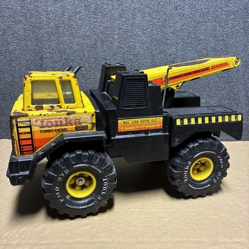 Vintage Tonka Turbo Diesel Pressed Steel Tow Truck Hydraulic Boom XMB-975 Metal